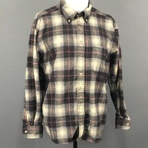 Vintage Pendleton Shirt Mens XL Wool Plaid Flannel Button Up Distressed 90s